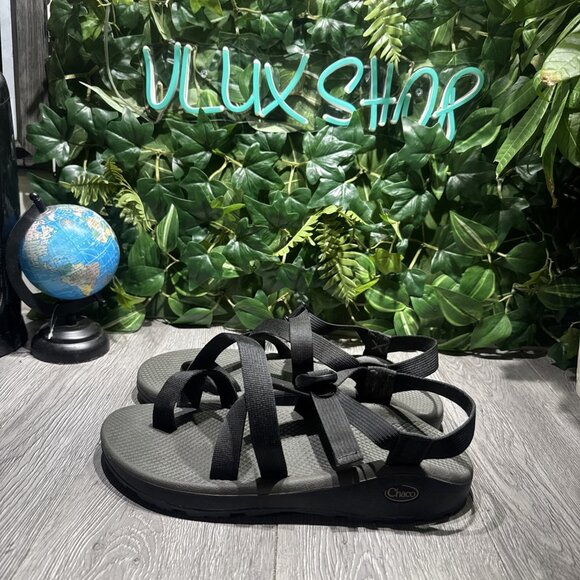 Chaco Z Cloud 2 Classic Strap Sandals Solid Black US Mens Size 11 - Picture 4 of 8